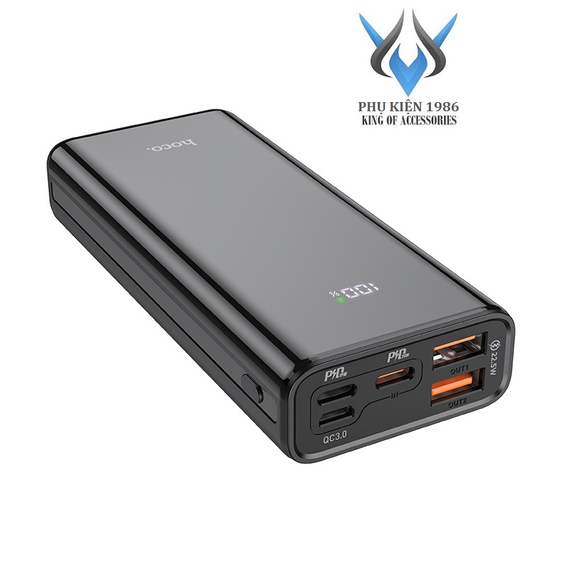 Pin sạc dự phòng Hoco J45 Pro Elegant shell 10000mAh QC3.0 22.5W và TypeC PD20W (Đen) - Phụ Kiện 1986