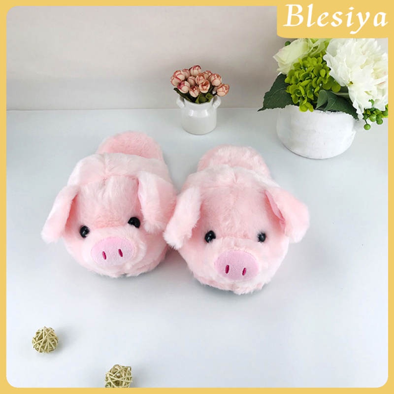 Dép Bông Đi Trong Nhà Mềm Mại Ấm Áp Hình Chú Heo Hoạt Hình Cho Nữ
