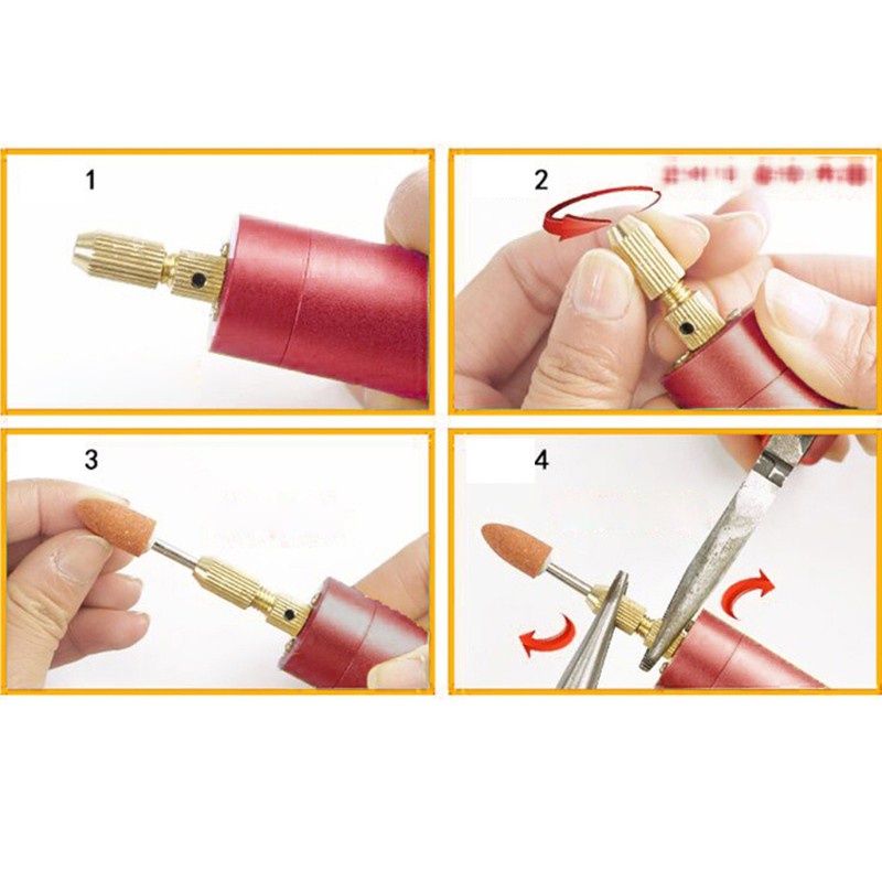 ARIN DIY Micro Electric Aluminum Portable Handheld Drill Set Twist Drill Bits Rotary Tools Kit Resin Casting Jewelry Making