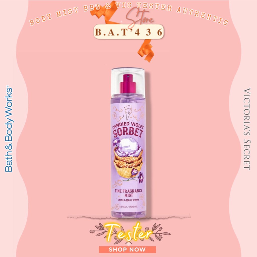 ⚜BAT436⚜ Xịt thơm hương thơm body CANDIED VIOLET SORBET bath& bodywork