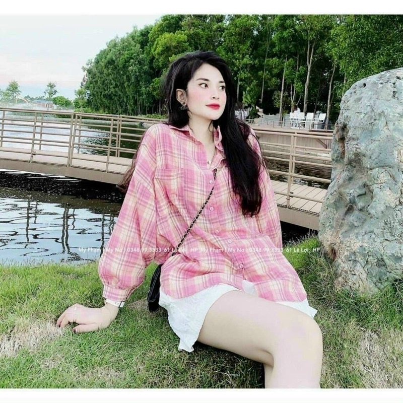 Áo sơ mi caro tay dài chất liệu đũi mềm giá rẻ nhất