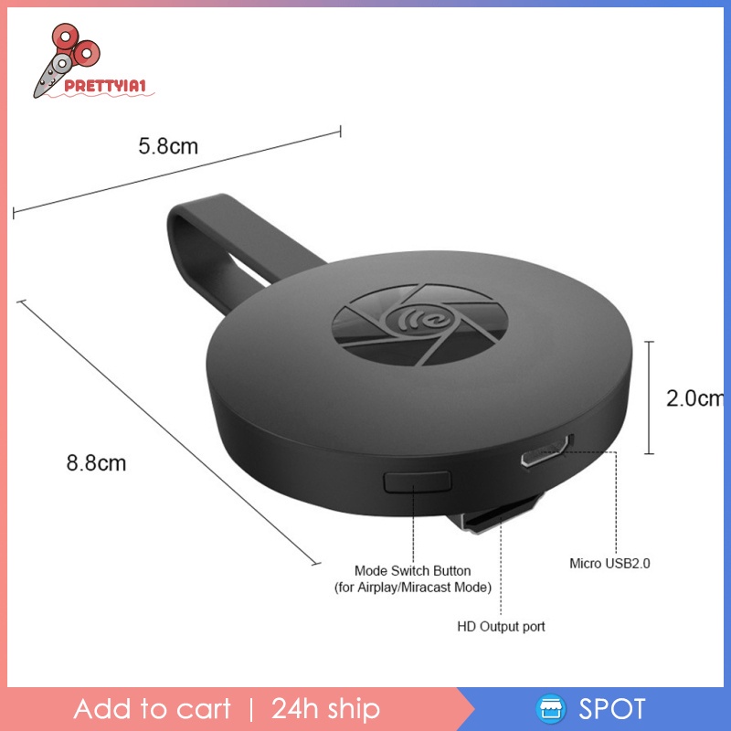 Thiết Bị Chia Sẻ Hình Ảnh Qua WiFi Không Dây HDMI 4K Prettyia1