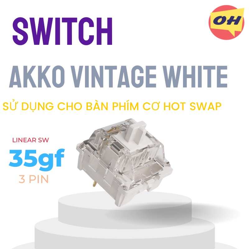 Switch thay nóng cho bàn phím cơ AKKO CS switch - Vintage white