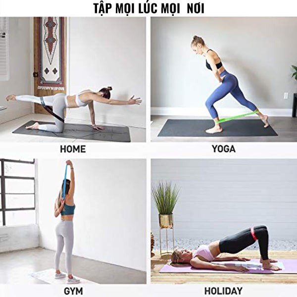 Bộ 4 Dây Miniband Kháng Lực Redcore SP091 Tập Gym,Yoga Cho Nam Và Nữ (Hàng Xịn Nhập Khẩu)