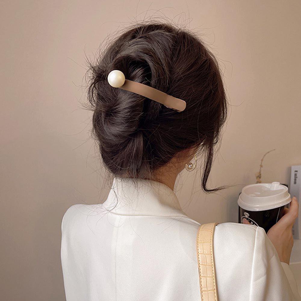 QQMALL Kẹp Tóc Mỏ Vịt Bằng Kim Loại Kiểu Vintage Thanh Lịch Cho Nữ