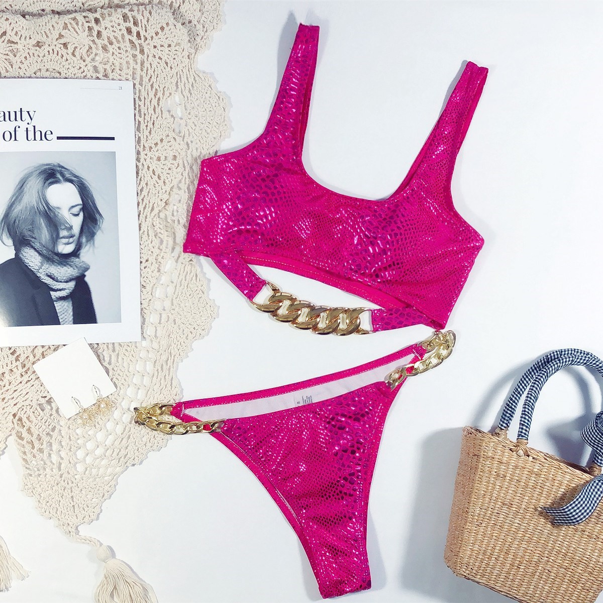 Bikini Hai Mảnh Kim Loại Gợi Cảm Cho Nữ | BigBuy360 - bigbuy360.vn