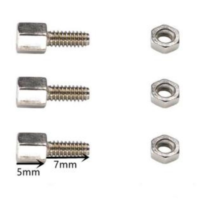 Bộ 10 đinh ốc trụ kim loại, Ê cu  6 cạnh lục giác M3 dùng cho DB9 DB15 DB25 DB37 RS232 VGA COM