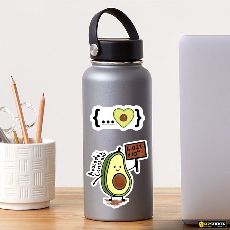Sticker Quả Bơ Avocado Chống Nước Cắt Sẵn | STK65 | Hình Dán Sticker Dán Mũ Bảo Hiểm Điện Thoại Laptop Sổ Vở Dễ Thương