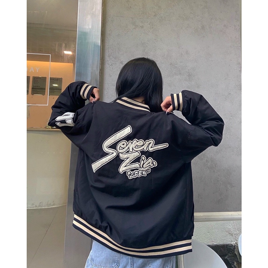 ÁO KHOÁC BOMBER 07 ĐEN CHẤT LIỆU DÙ 2 LỚP