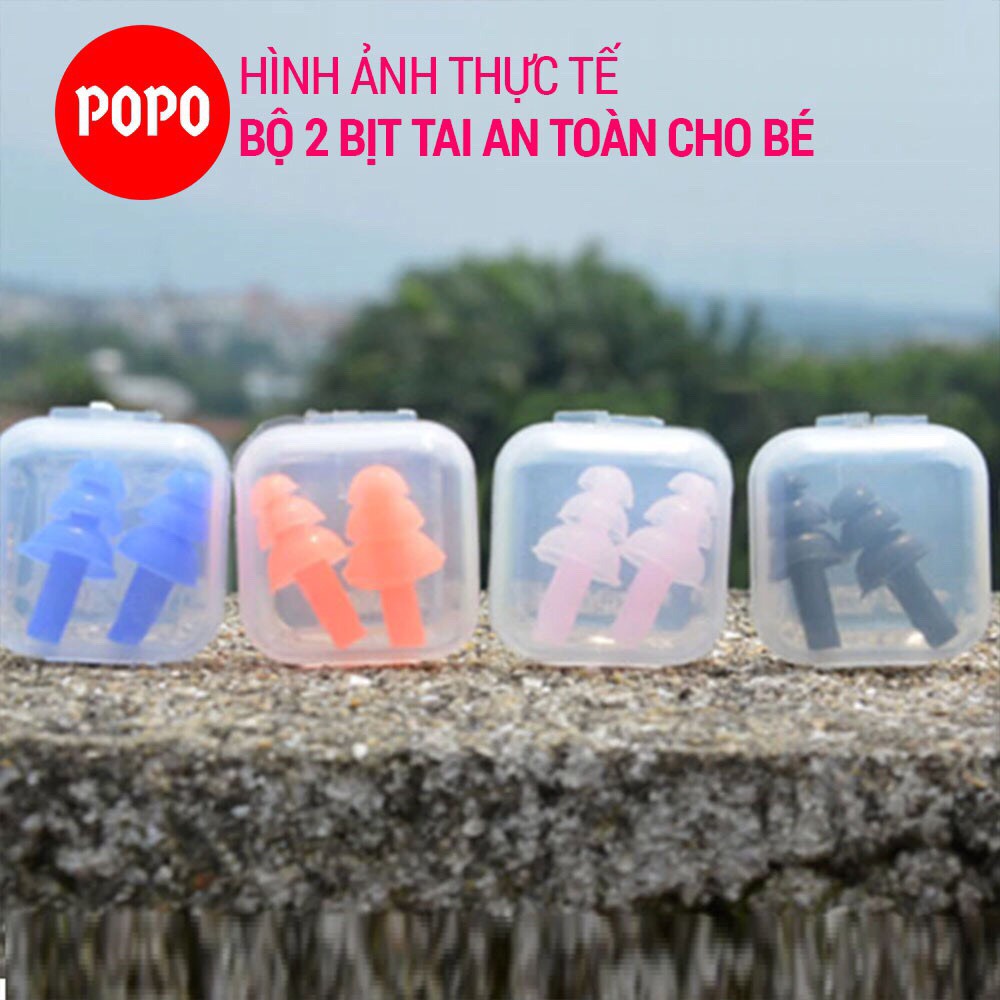 Bộ hai bịt tai EN2 nhỏ gọn,có hộp cho bé cao cấp chống nước khi bơi Sporty