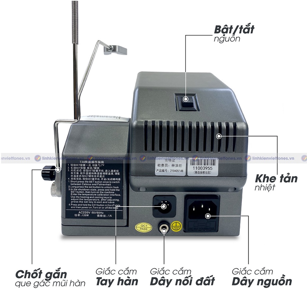 Máy hàn Sugon T36 (Mũi hàn JBC C115, 120W, 200-450 độ)
