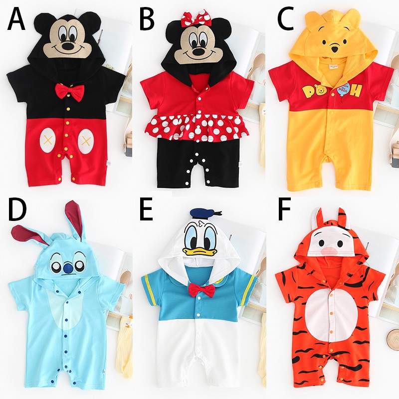 Áo liền quần hoodie in hình hoạt hình cho bé trai