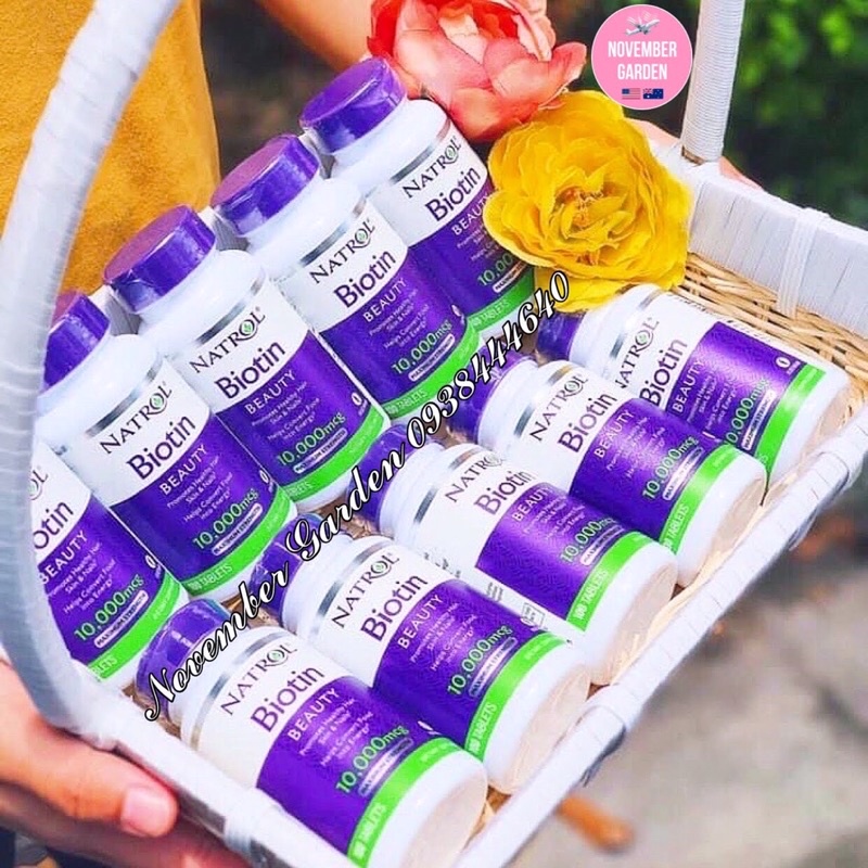 Viên uống mọc tóc chống gãy rụng Biotin 10000mcg Mỹ 100 viên