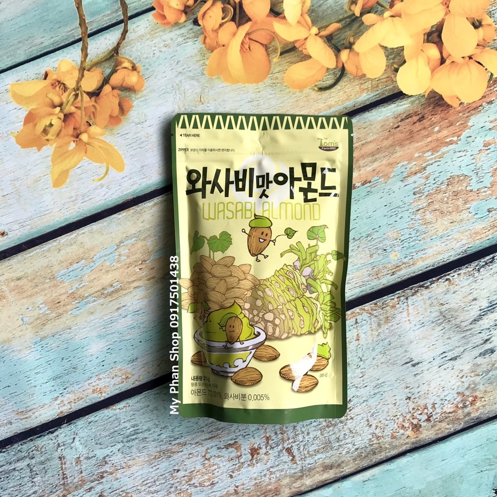 Hạt Hạnh Nhân Tẩm Vị Tom's Farm Hàn Quốc