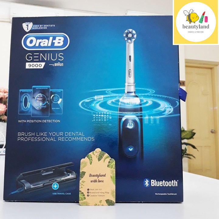 [Hàng chính hãng]Bàn chải điện Oral B Genius 9000 Electric Rechargeable Toothbrush Powered