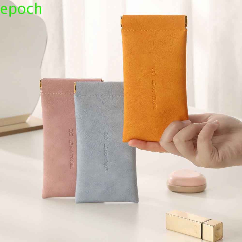 Epoch Túi Đựng Mắt Kính Bằng Da PU Chống Nước In Chữ Đơn Giản Cho Nam &amp; Nữ