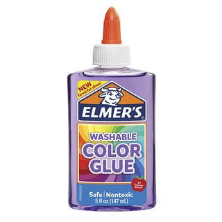 Keo dán trong suốt Elmer’s Washable Color Glue 147ml – Tím