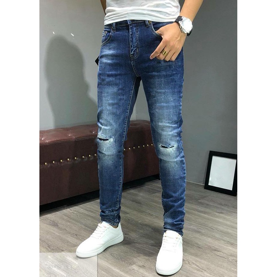 Quần Jean Nam Dáng Ôm Body Chất Vải Co Giãn Ống Côn Thời Trang | BigBuy360 - bigbuy360.vn