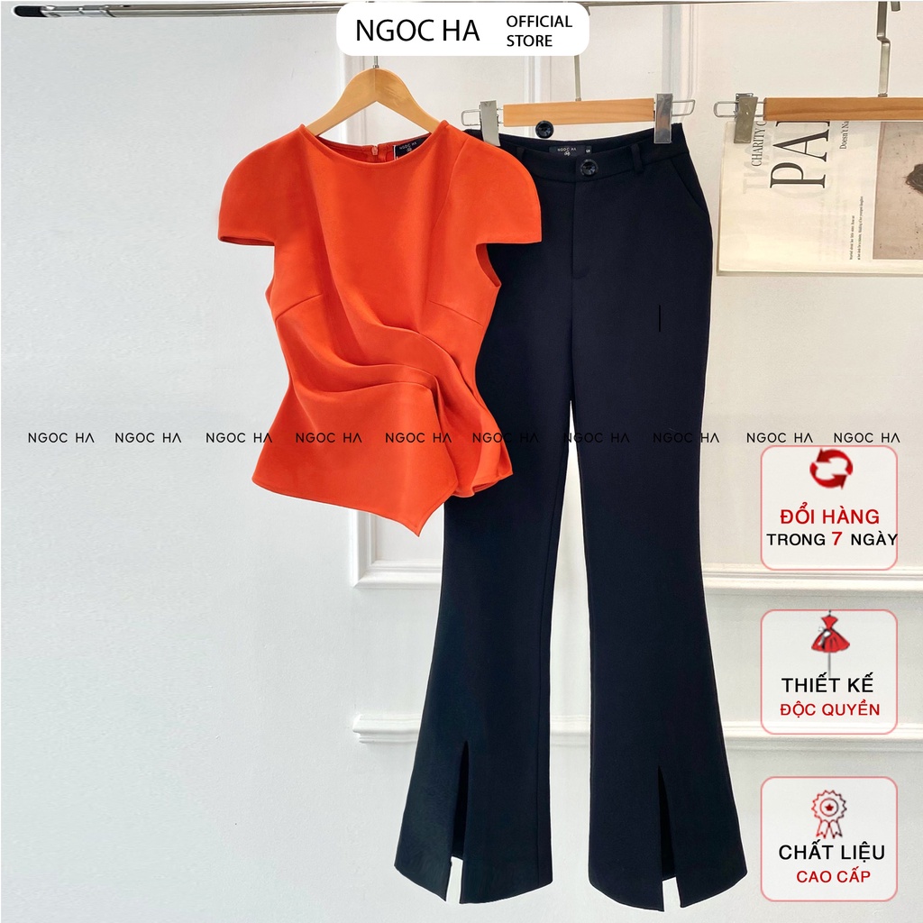 Áo Thiết Kế Nữ Cao Cấp, Áo Kiểu Sang Chảnh, Hiện Đại NGỌC HÀ Design A304 S M L XL 2XL