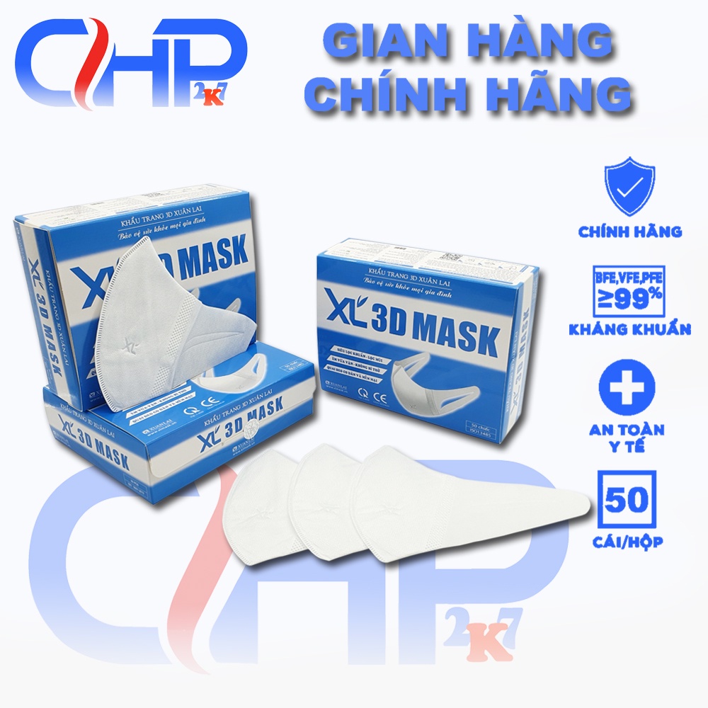 (Chính hãng) Hộp khẩu trang 3D mask Xuân Lai công nghệ Nhật