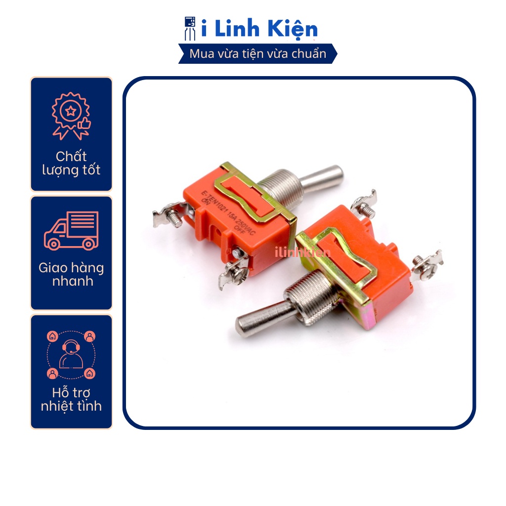 Công tắc gạt đơn E-TEN1021 15A 250V 2 chế độ 2P
