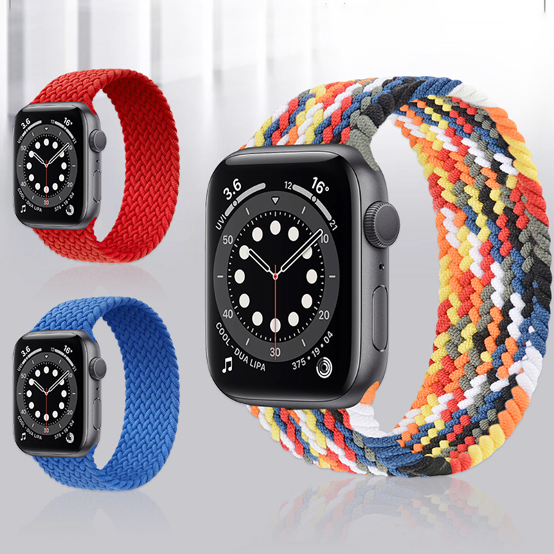 Dây Nylon Cho Đồng Hồ Thông Minh Apple Watch Se 6 5 4 3 2 1 Kích Thước 38mm 40mm 42mm 44mm