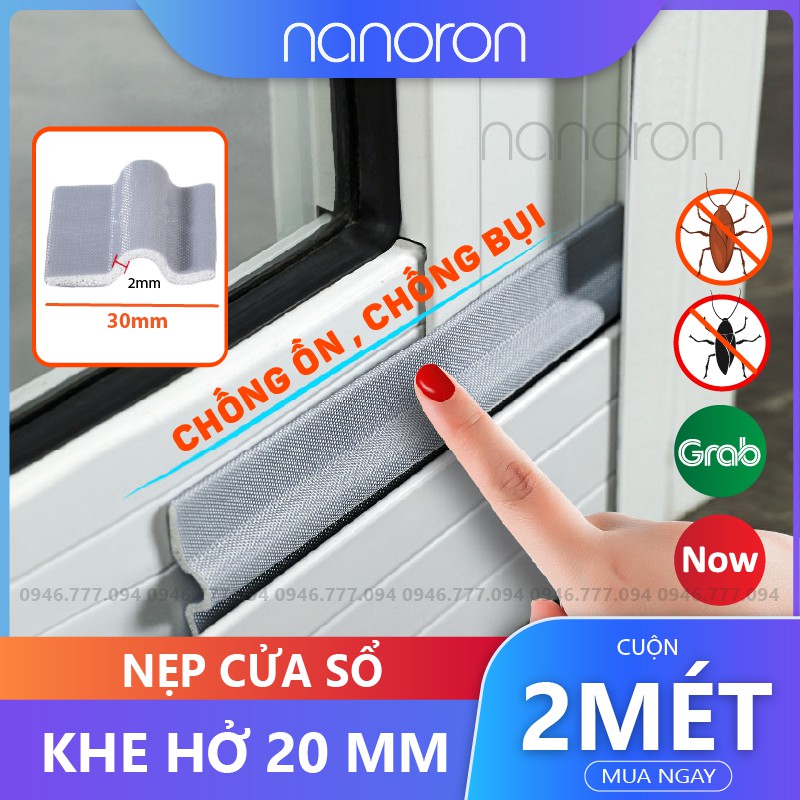 Nẹp cửa sổ chặn khe hở  Thanh ron cửa NANORON ngăn côn trùng chống bụi bẩn cách âm