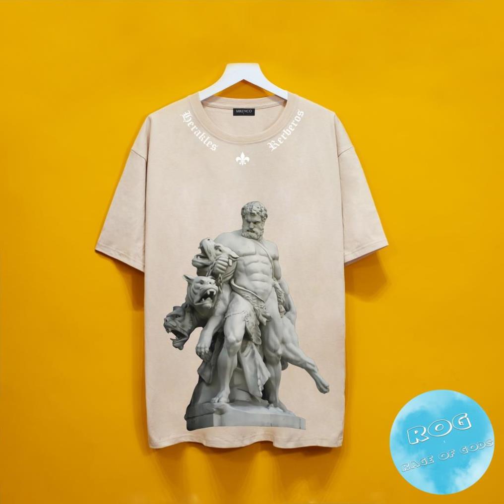 Áo thun tay lỡ MIKENCO Thần zeus Streetwears SG , Áo thun unisex nam nữ from rộng oversize chất liệu cotton