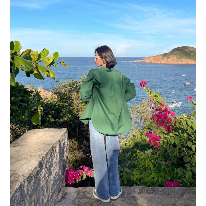 ZIEL Áo sơ mi nữ nhiều màu oversize | Regular Shirt