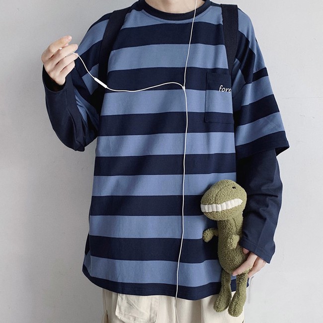 Áo tay dài kẻ sọc phong cách Hàn Quốc hợp thời trang cho nữ | BigBuy360 - bigbuy360.vn