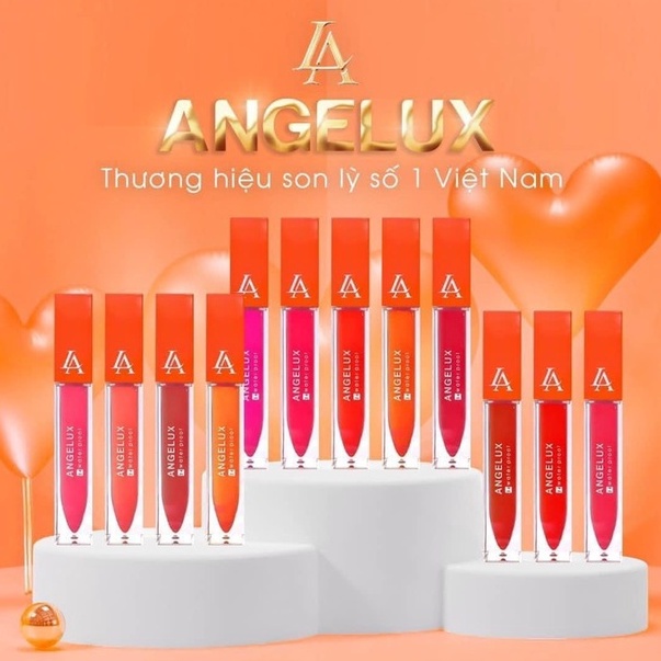 Son Kem Lì Angelux 24h Water Proof Nhiều Màu 20g Chính Hãng