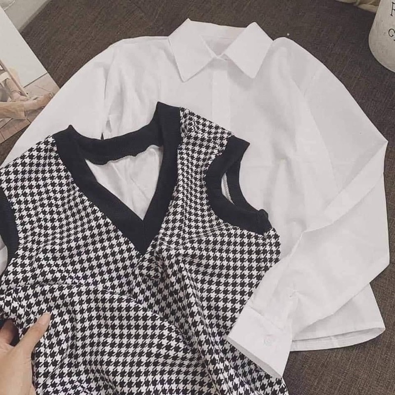 Set Sơ Mi kèm Gile siêu xịn xò