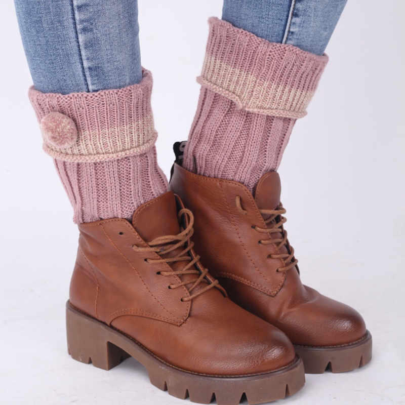 Youyo Vớ Ống Chân Dệt Kim Giữ Ấm Mùa Đông Cho Nữ