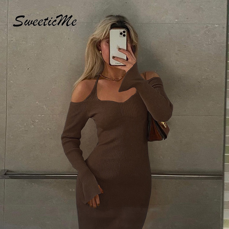 Đầm Ôm Body Cổ Yếm Và Vai Mới Của Nữ Sweeticme | BigBuy360 - bigbuy360.vn