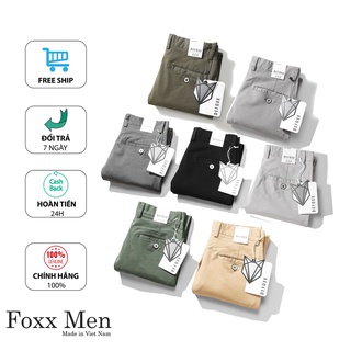 Quần kaki nam, quần dài kaki thêu icon DEFOXX 7 màu