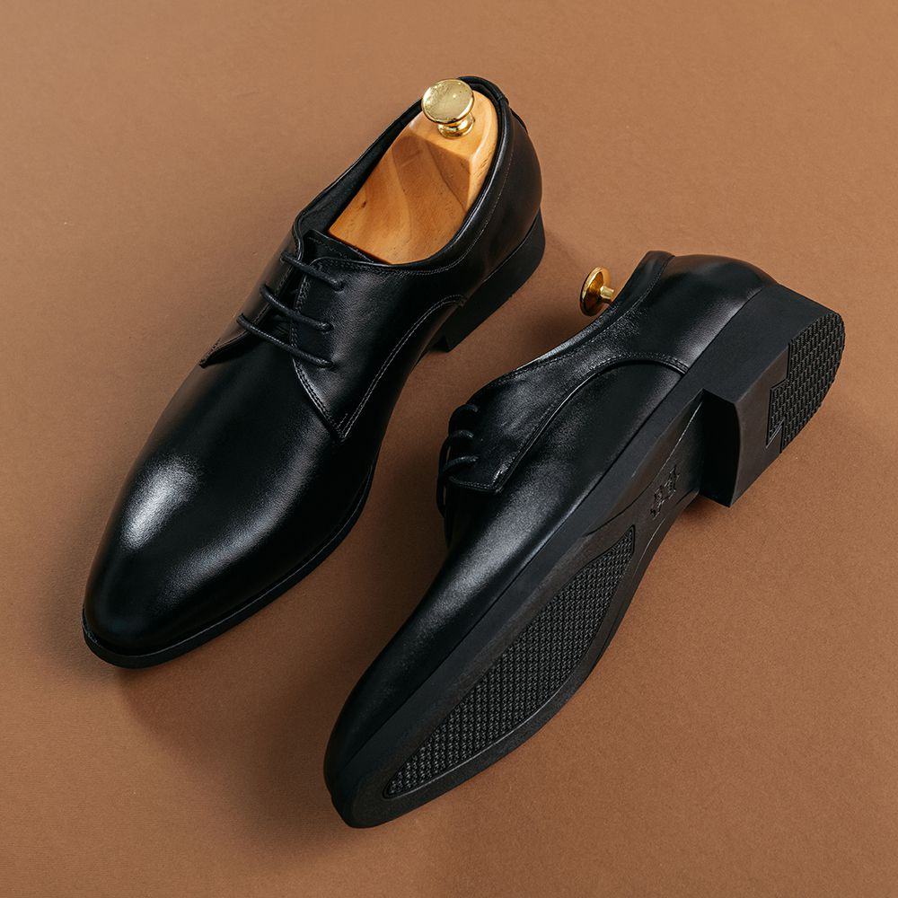 Giày da nam công sở Derby da bò xịn cao cấp, sang trọng hàng hiệu Tâm Anh mã GNTA5502-D
