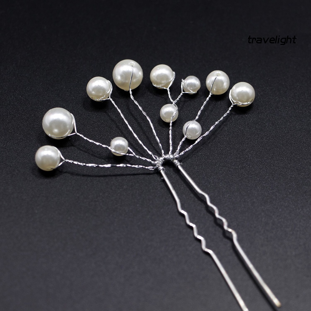 Set 2 Kẹp Tóc Đính Ngọc Trai Giả Lấp Lánh Thời Trang Dự Tiệc Cho Nữ