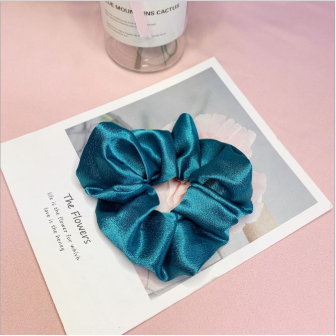 Dây Buộc Tóc , Scrunchies Vải Bóng Trơn Mịn Đẹp