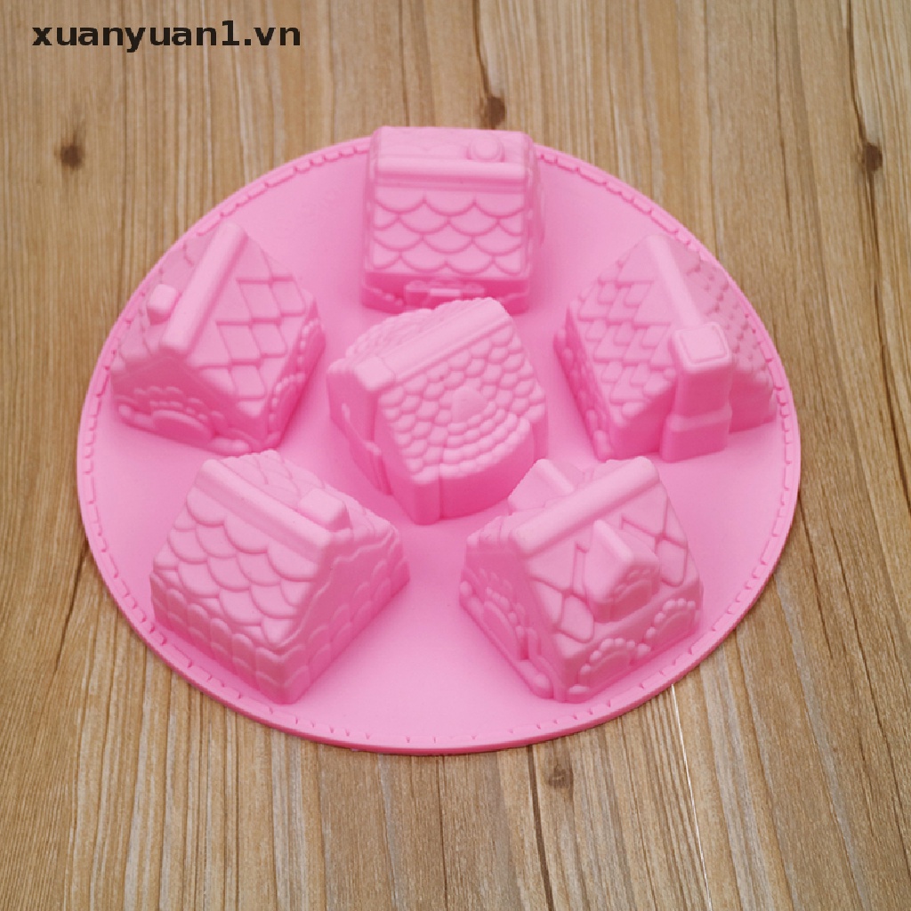 Khuôn Silicon Làm Bánh / Sô Cô La Hình Lâu Đài 3D