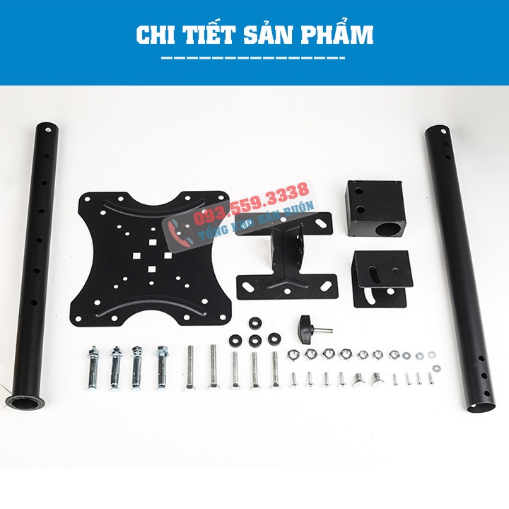 Giá Treo Tivi Thả Trần Xoay 360 Độ 24 - 43 Inch - Giá Treo Tivi Ngược Trần Hàng Nhập Khẩu Model: DJ01