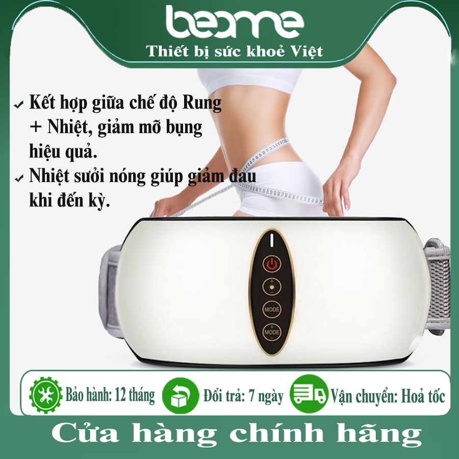 Máy massage rung đánh tan mỡ bụng BM-B45 sử dụng Pin + Điện, Đai massage rung giảm mỡ bụng, Đai rung nhiệt tan mỡ bụng