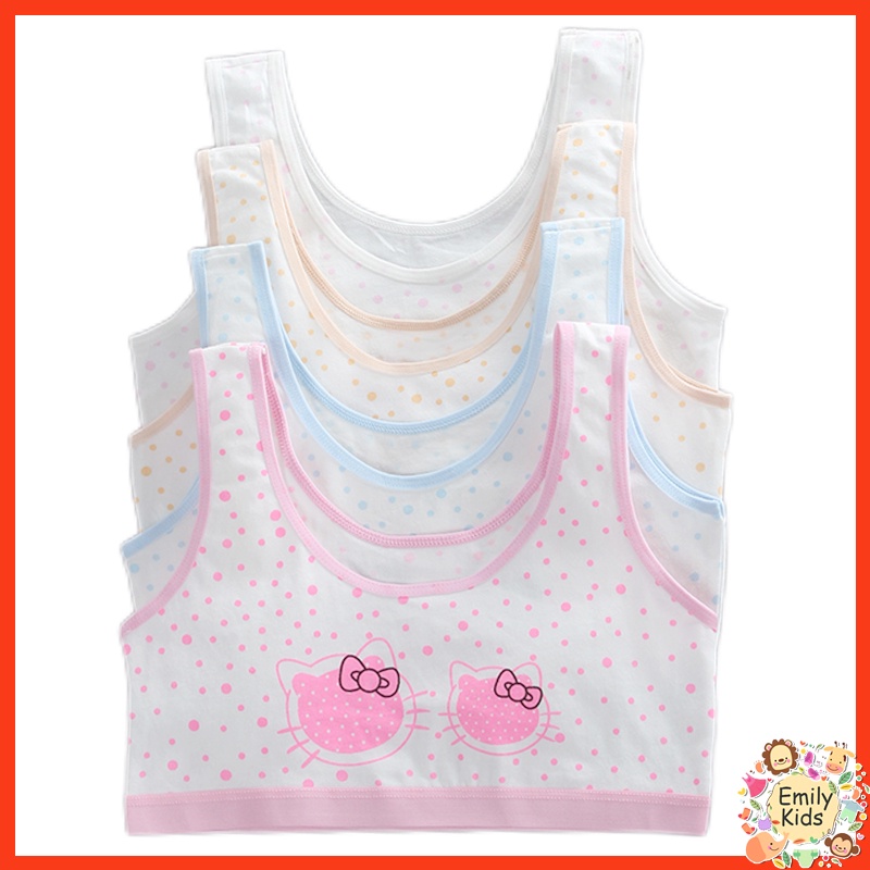 Áo Ngực Thể Thao Bằng Cotton Thoáng Khí Thoải Mái Cho Tuổi Teen 8-16