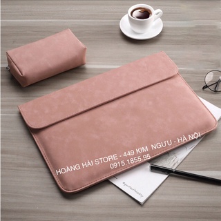 Bao da chống sốc cao cấp cho macbook, laptop, surface pro, hp envy, dell xps kèm ví đựng phụ kiện