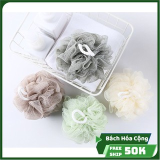 Bông tắm 2 màu  siêu mềm tròn to (MẪU DÀY TỐT)