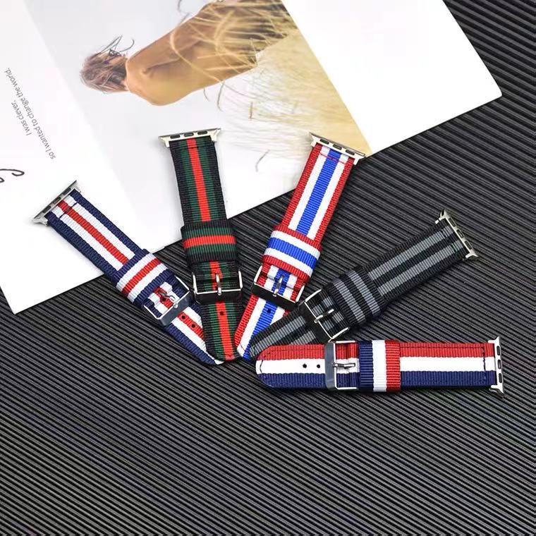 Dây Đeo Nylon Cho Đồng Hồ Thông Minh Apple Watch Series 7 6 SE/5/4/3 41Mm/40Mm/38mm 42Mm/44Mm/45Mm Correa
