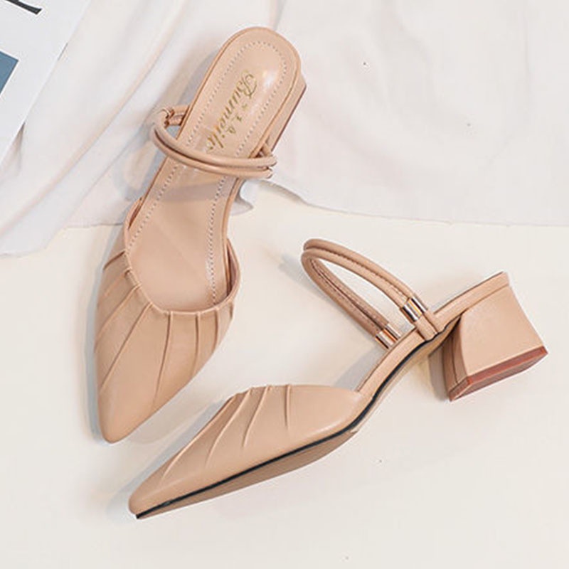 XIELUAIZTA Dép Cao Gót Mũi Nhọn Thời Trang Dành Cho Nữ