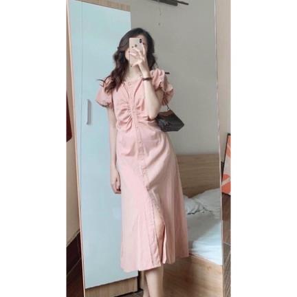 Váy Maxi Dúm Hồng Pastel, Đầm maxi, hàng loại 1 | BigBuy360 - bigbuy360.vn