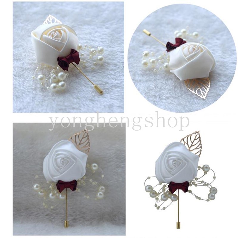 Ghim Cài Áo Hình Hoa Dành Cho Cô Dâu Chú Rể