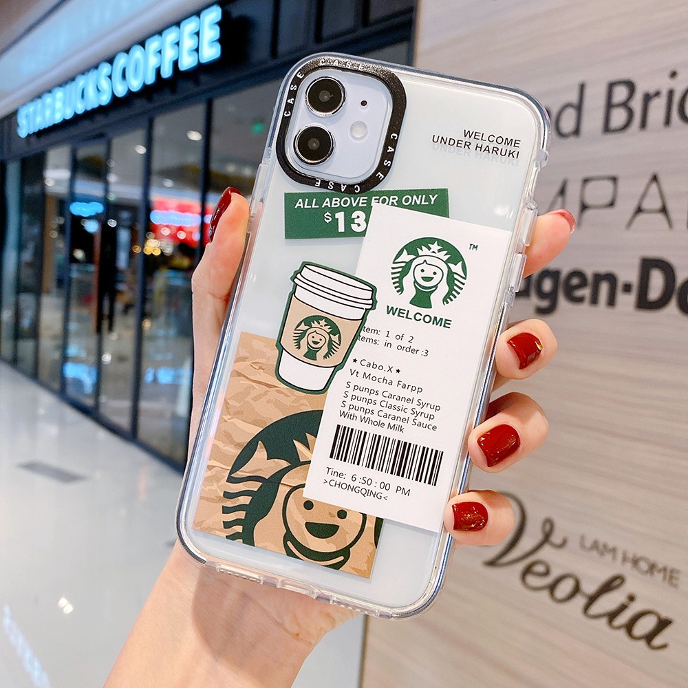 Ốp Lưng Mềm Trong Suốt In Hình Starbucks Cho Iphone 7/ 8 Plus/ X/ Xs/ XR/ XsMax /Iphone 12/ 12Pro/ 12ProMax/ iPhone 11