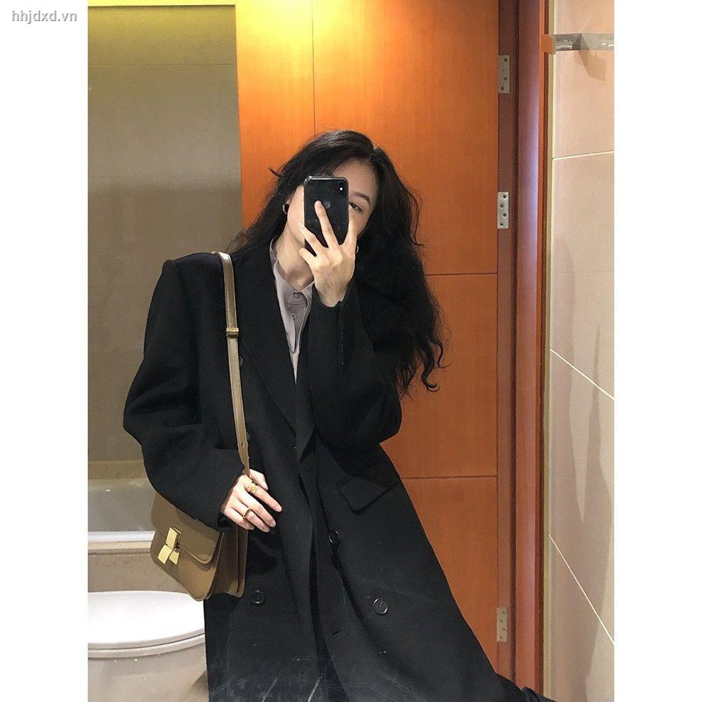 Áo khoác len dáng rộng thời trang thu đông phong cách Hồng Kông mới 2021 | BigBuy360 - bigbuy360.vn